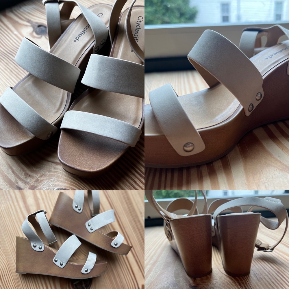 Women’s nude wedges